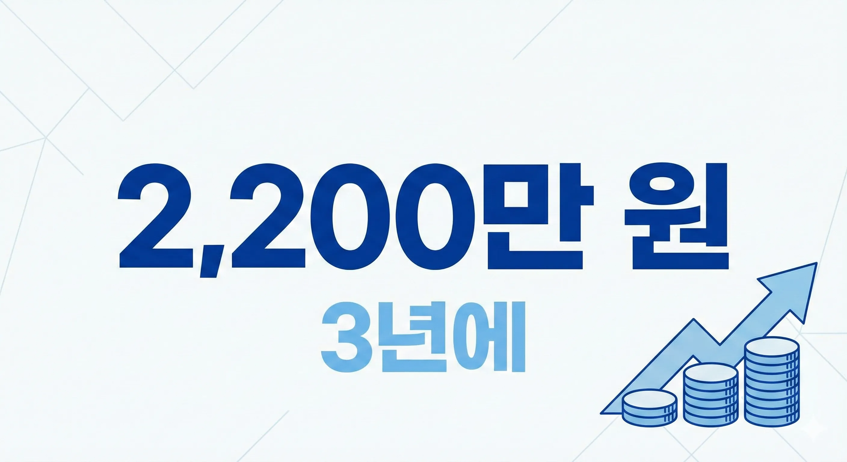 2026 청년미래적금 3년 만기 2200만원 달성을 시각화한 그래픽