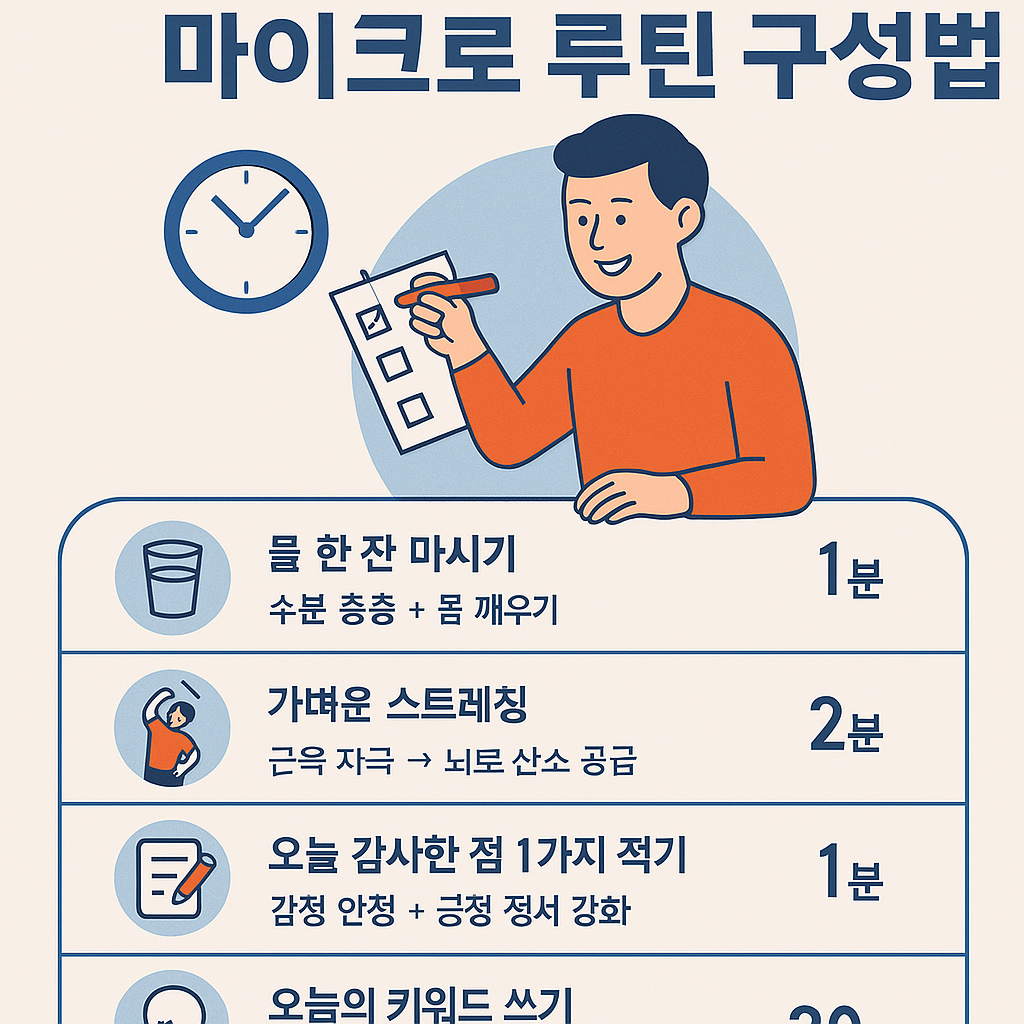 아침 5분, 하루를 바꾸는 마이크로 루틴 구성법