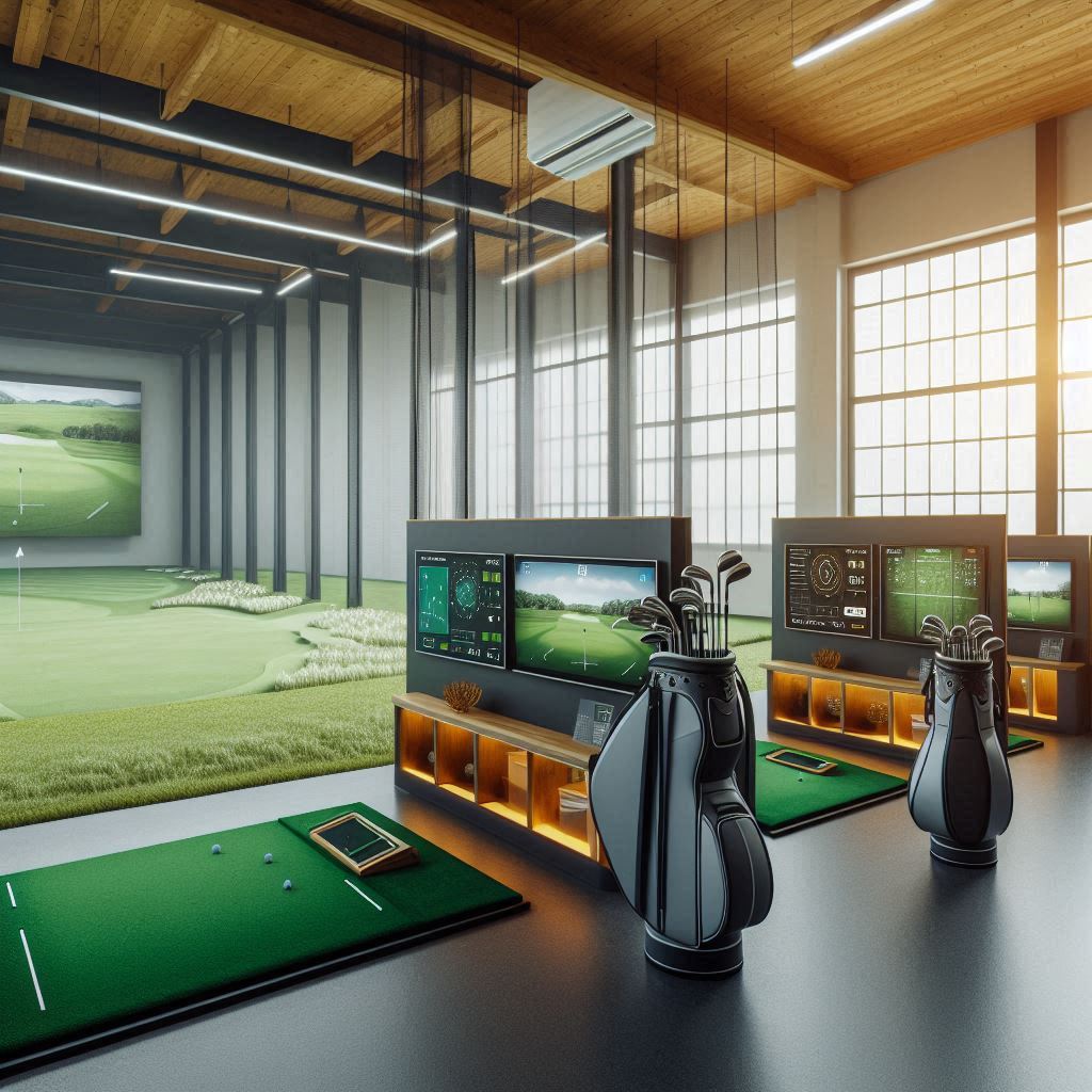 실내골프연습장 배경