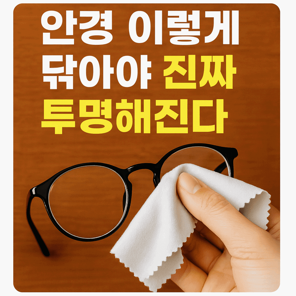 안경 이렇게 닦아야 진짜 투명해진다