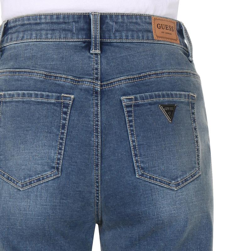 게스 여성 와이드 청바지 생지 데님 블루 블랙진