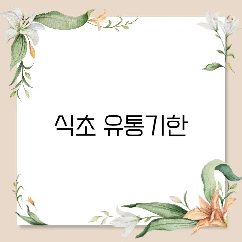 식초 유통기한