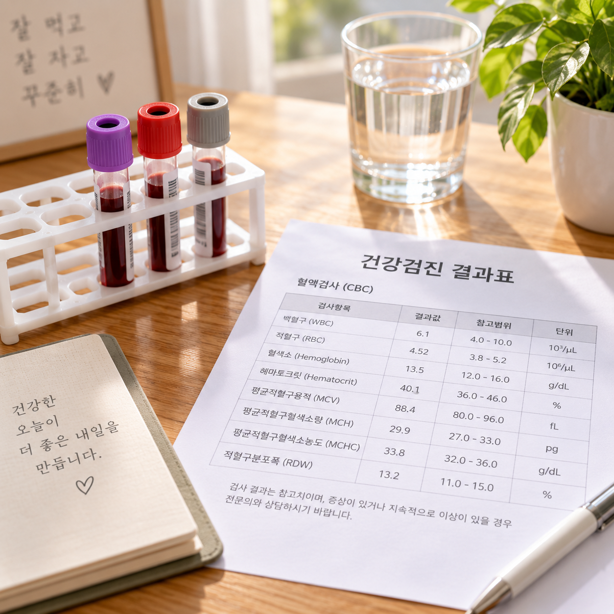 MCHC 낮음 재검 혈액검사 본문 이미지