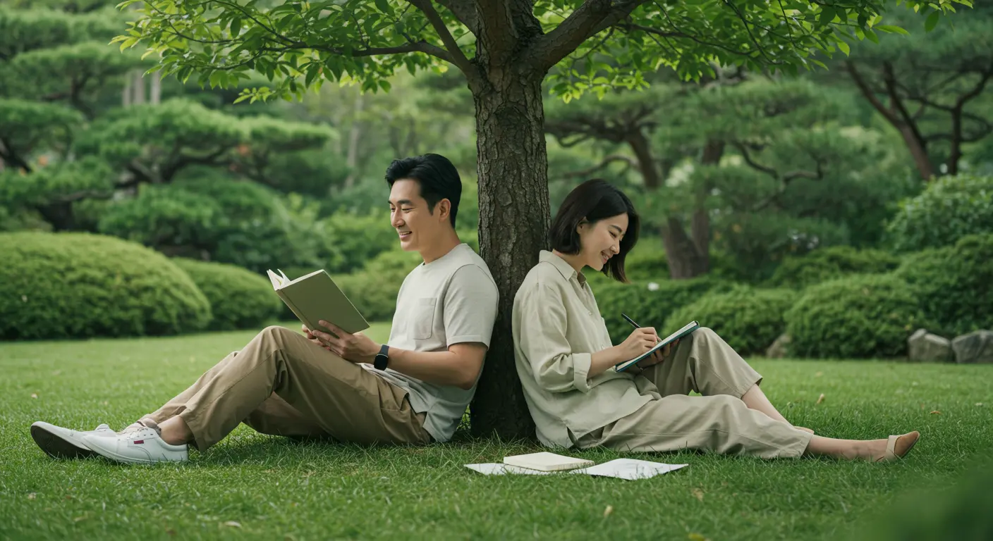 Peaceful life of healthy Korean male and female couples1