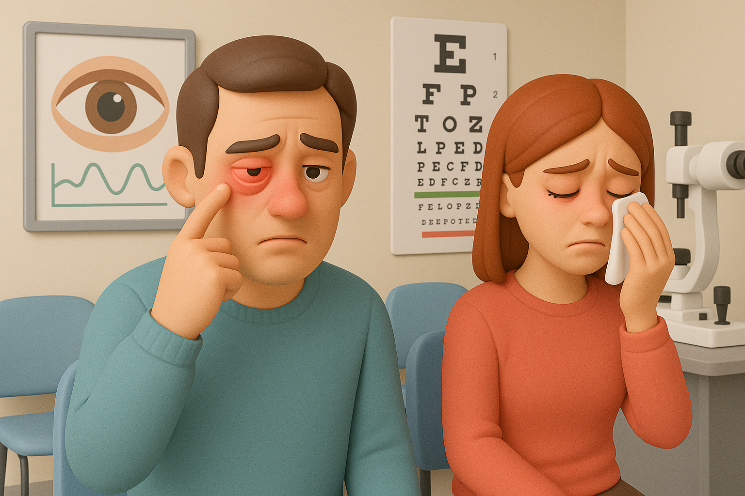 각막염과 결막염 관련 사진