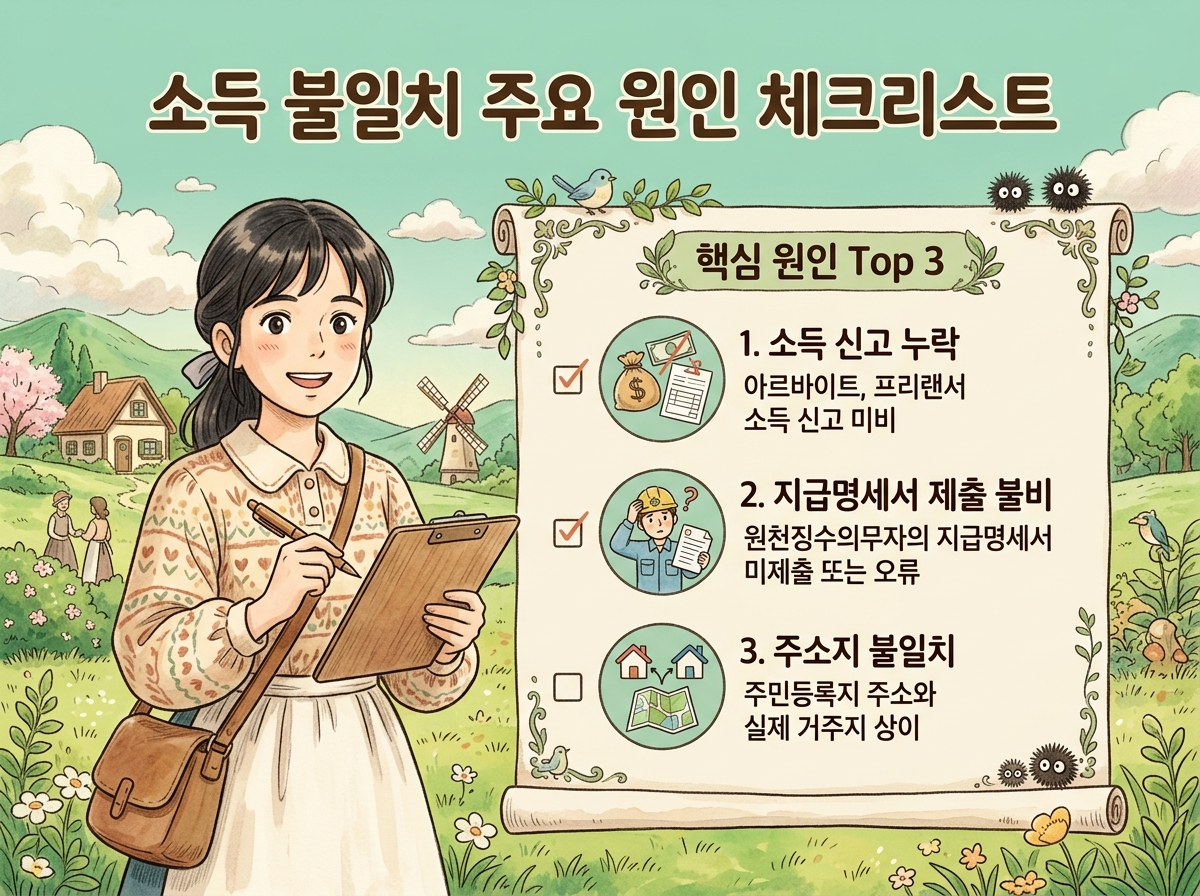 자녀장려금 미안내자 발생 원인 체크리스트
