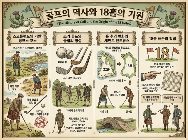 골프의 역사에 대한 설명 이미지