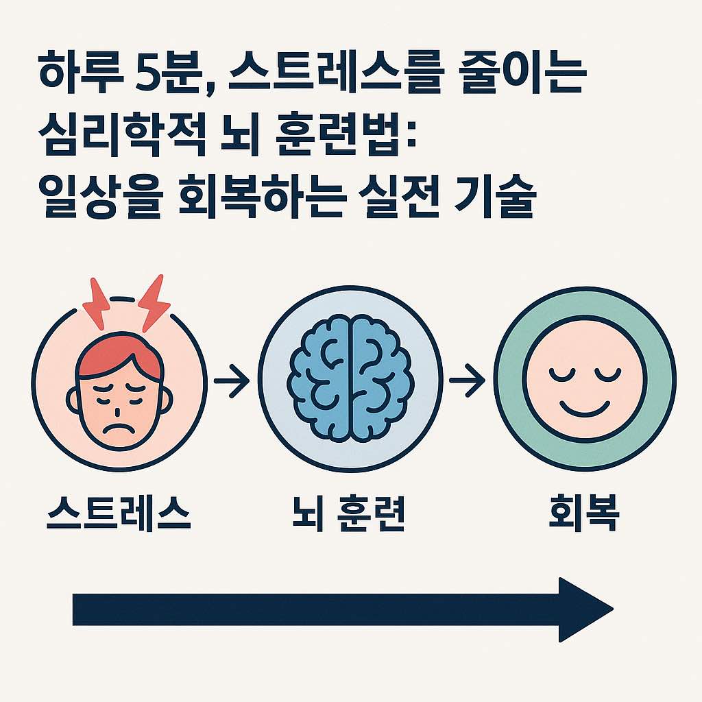 하루 5분으로 스트레스를 줄이는 심리학적 뇌 훈련법