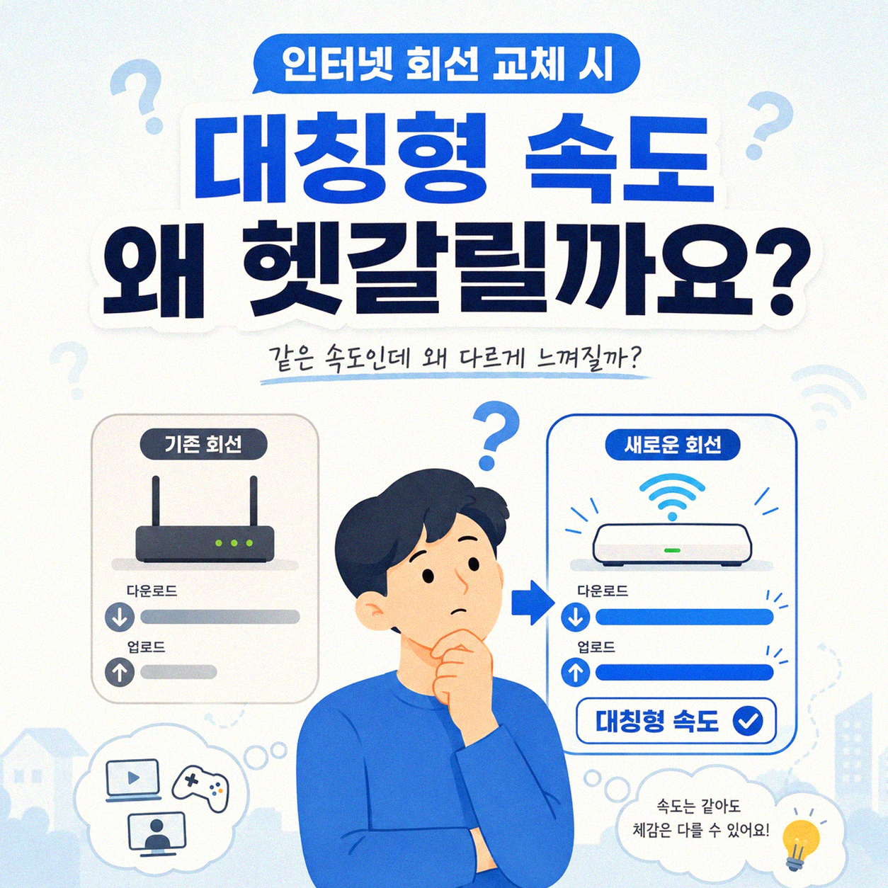 인터넷 회선 교체 시 대칭형 속도 선택, 왜 고민할까요?
