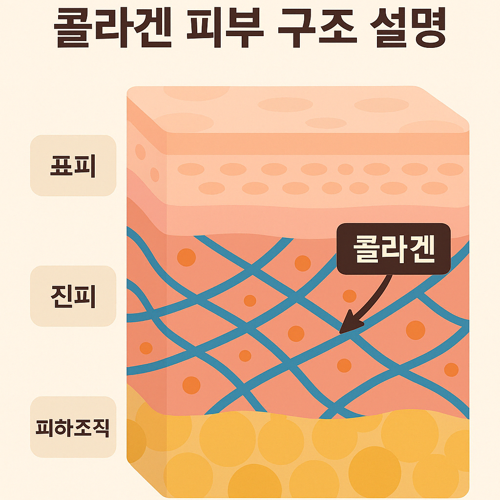콜라겐 피부 구조 설명