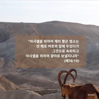 대속죄일 아사셀 염소 레위기 16장 묵상_7