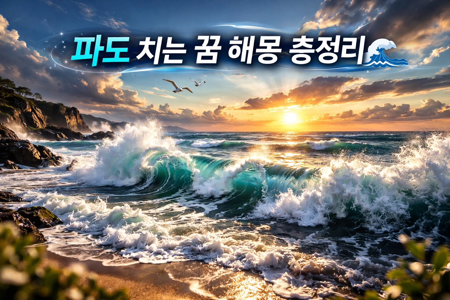 파도 치는 꿈 해몽 총정리 🌊 상황별 의미와 심리 분석