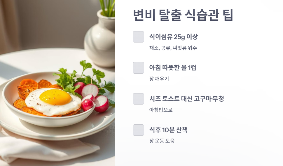 변비 탈출 식습관 팁