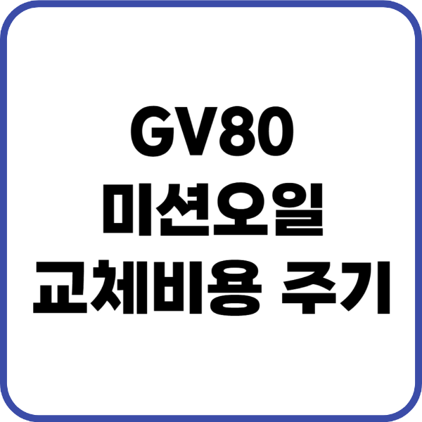 GV80 미션오일