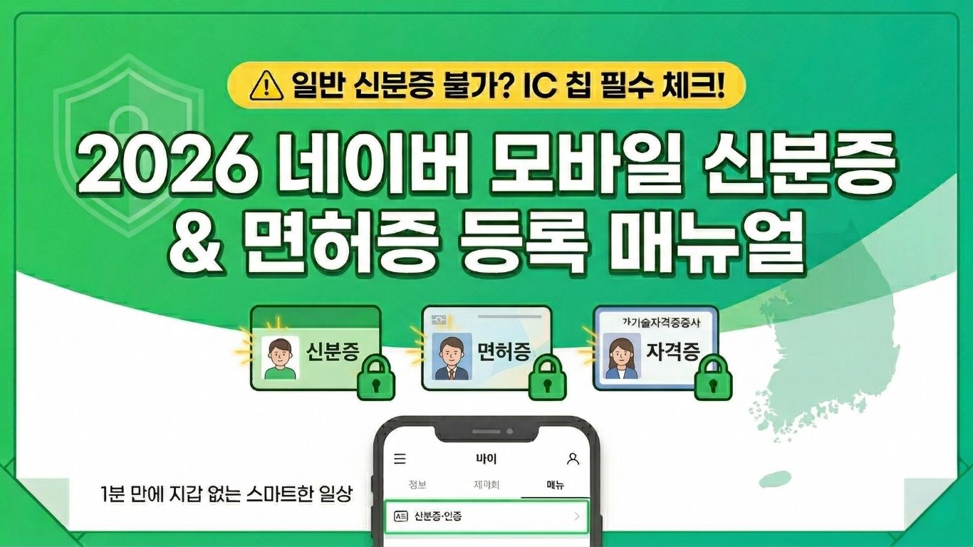 2026 네이버 모바일 신분증 및 면허증 발급 등록 방법 안내 썸네일