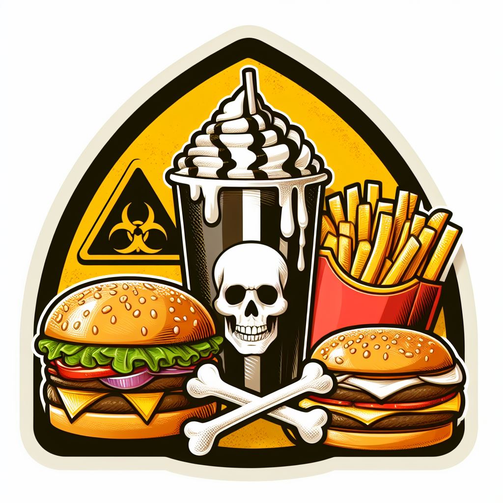 패스트푸드 경고 이미지