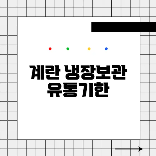 계란 냉장보관 유통기한