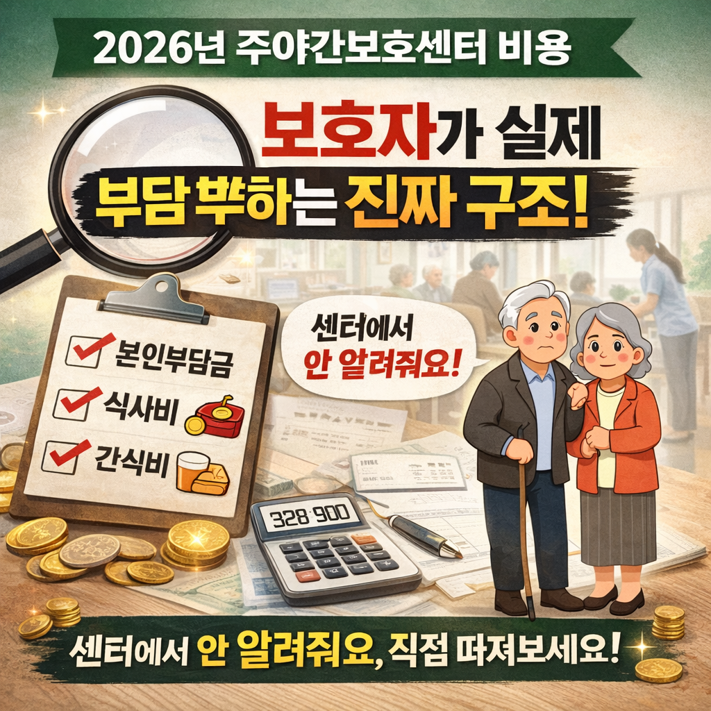 주야간보호센터 비용, 보호자가 실제로 부담하는 진짜 구조