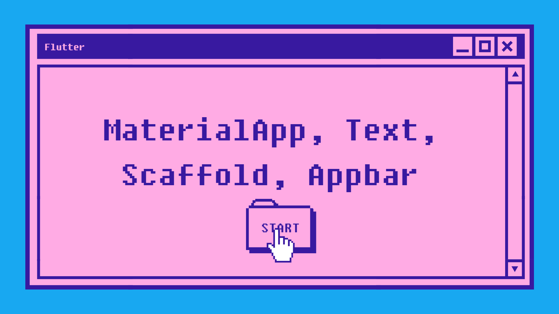 [Fltutter] MaterialApp, Text, Scaffold, Appbar