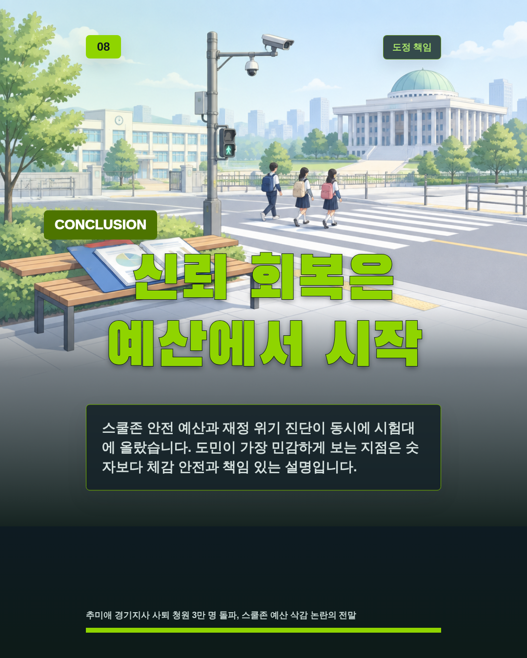 신뢰 회복은 예산에서 시작