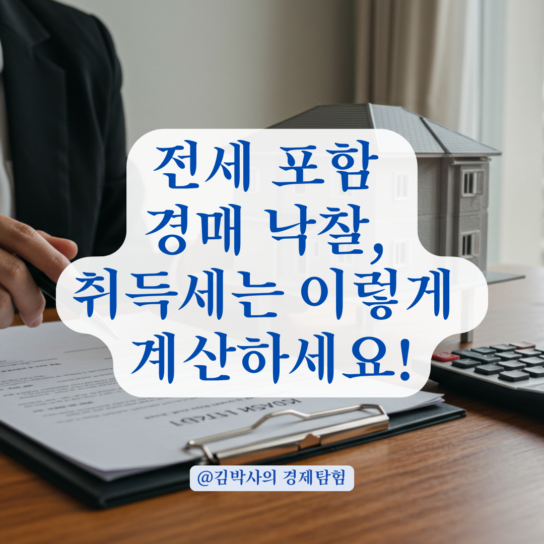 부동산 경매로 낙찰받은 전세물건, 취득세는 상계금 포함 여부에 따라 달라집니다.