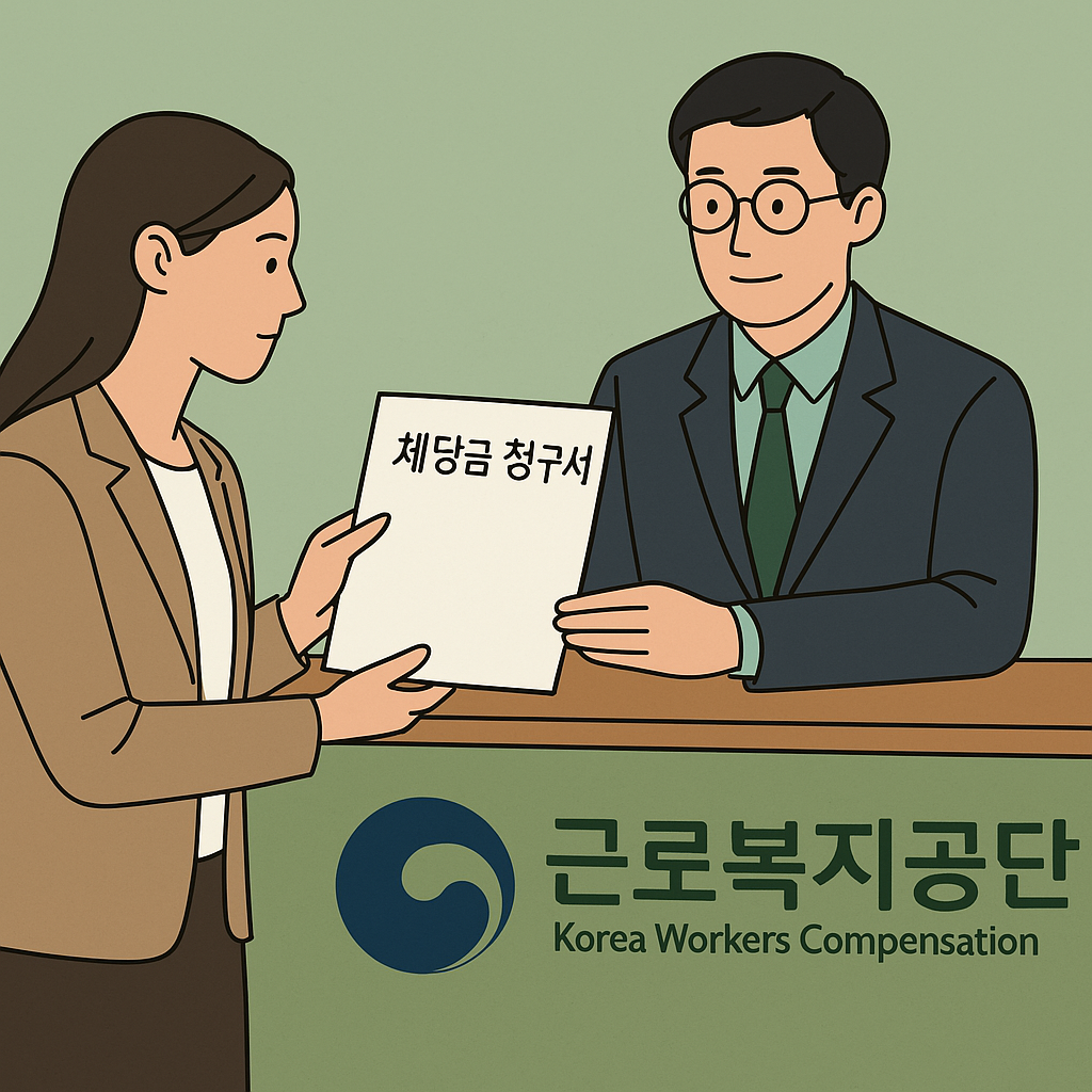 체불금 청구서 전달 이미지