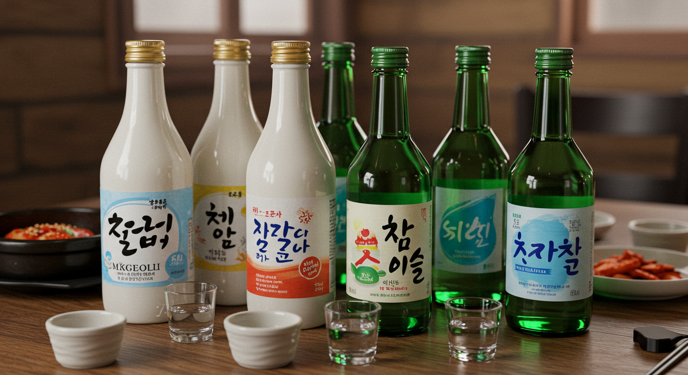 막걸리와 소주에 관한 사진