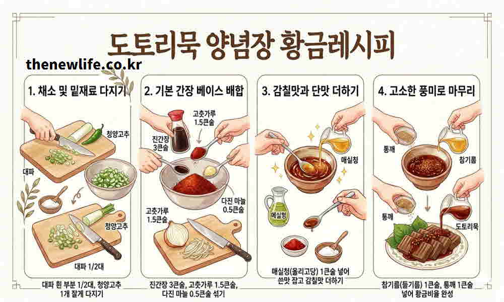도토리묵 양념장 만들기