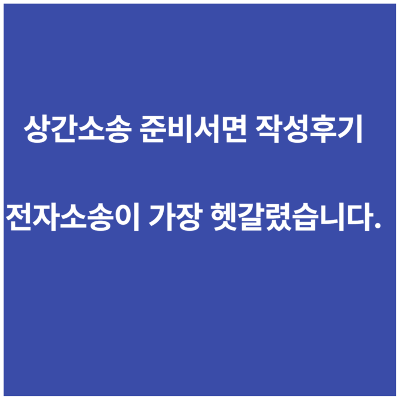 상간소송 준비서면 작성 후기