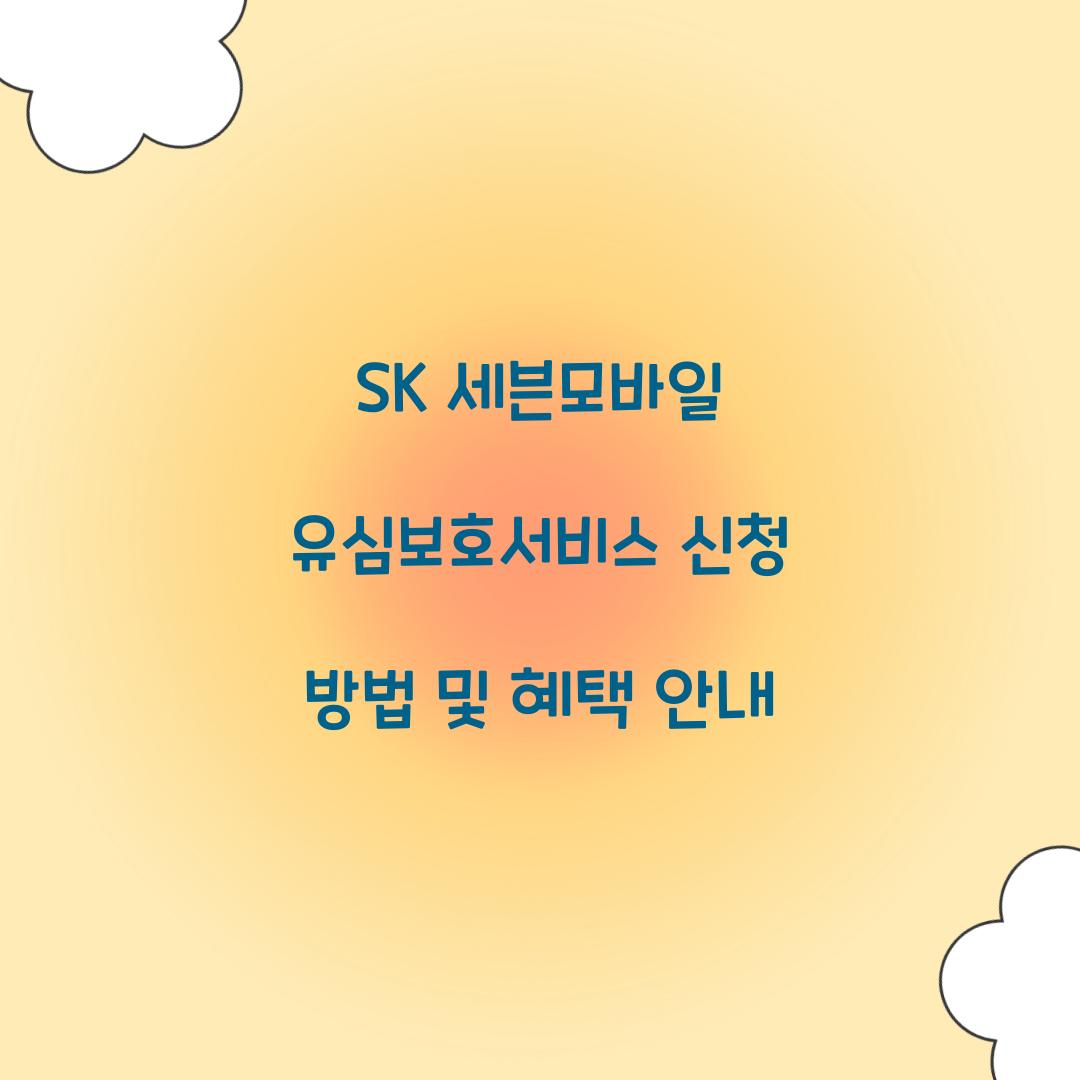 SK 세븐모바일 유심보호서비스