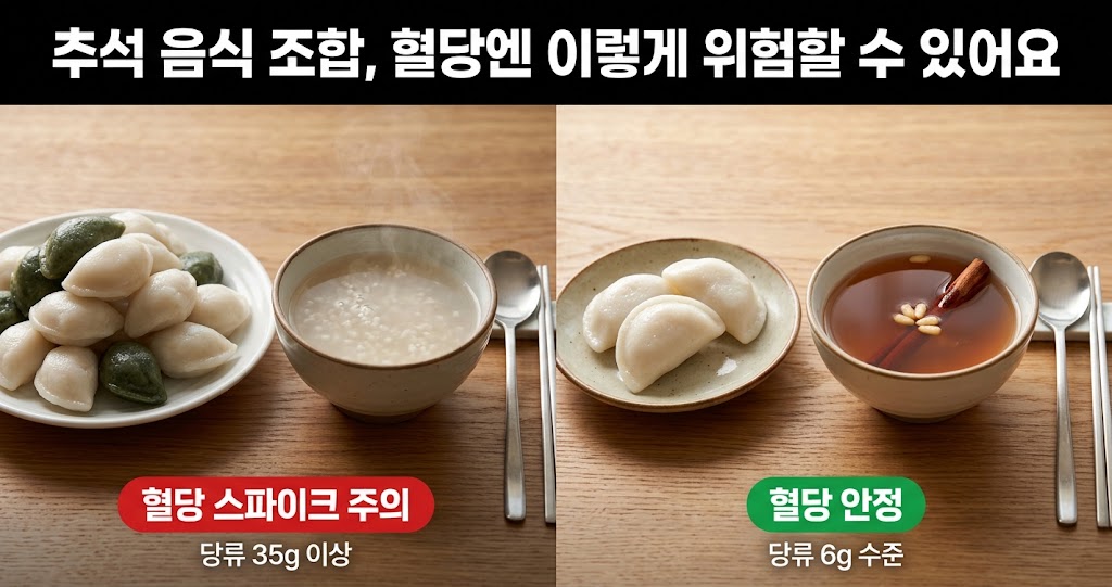추석 음식 조합, 혈당엔 이렇게 위험할 수 있어요