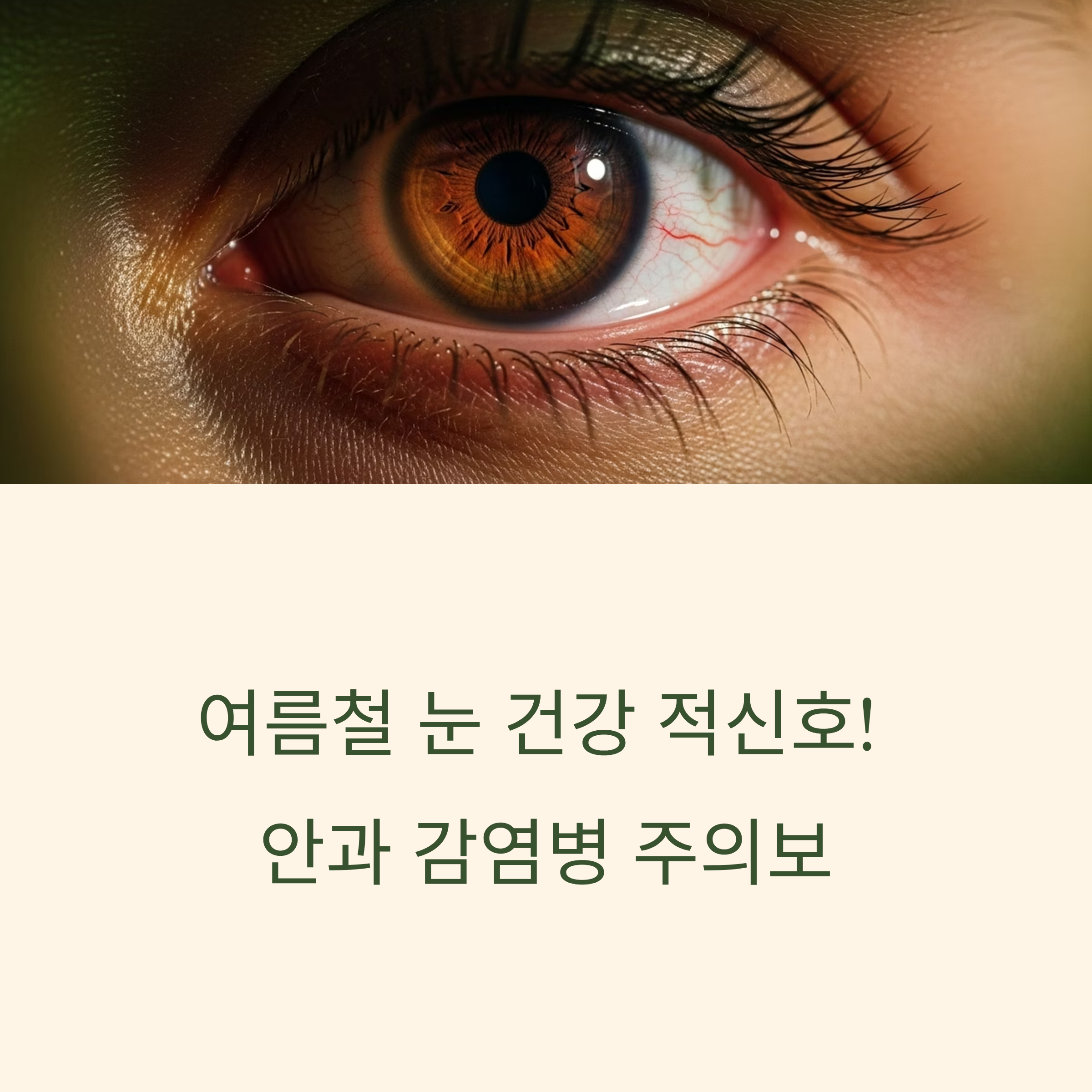 여름철 눈 건강 적신호! 안과 감염병 주의보