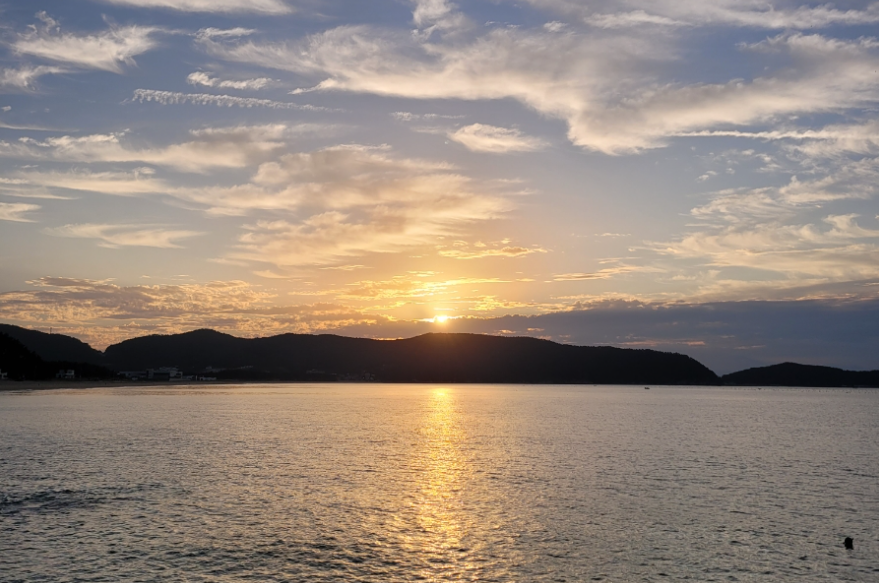 신지 명사십리 일출