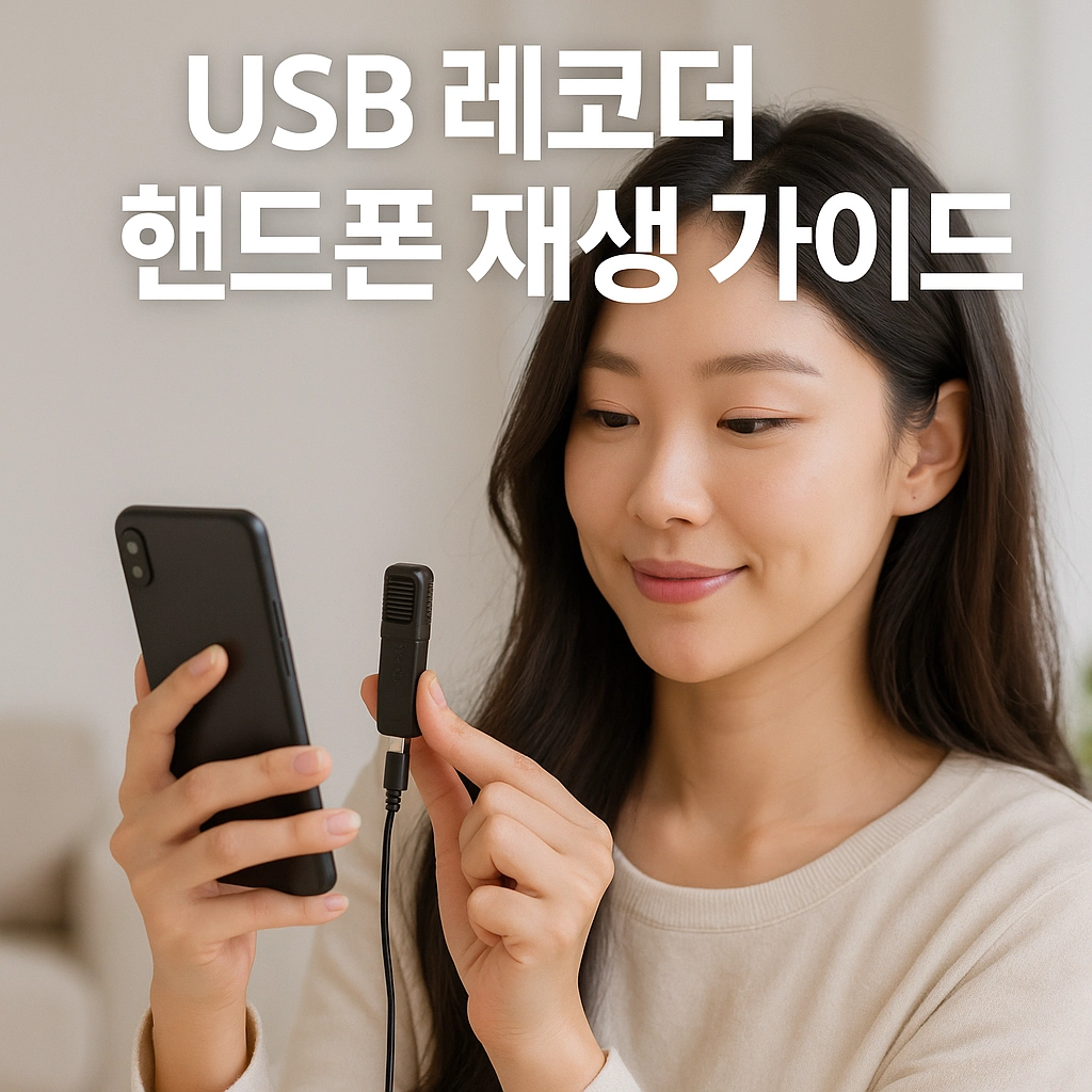 USB 레코더 핸드폰 재생 가이드