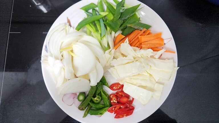 다양한 야채 재료