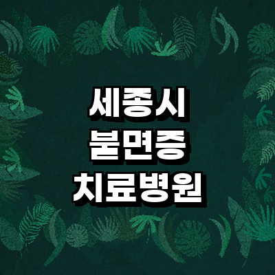 세종시 불면증