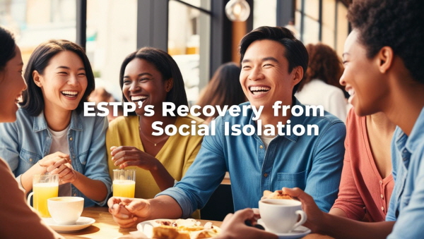 ESTP 유형의 고립감 회복에 대한 그림입니다