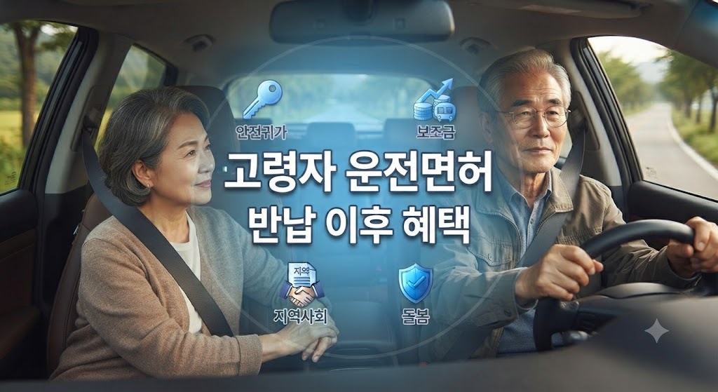70대 이상 고령자가 운전하고 있는 모습