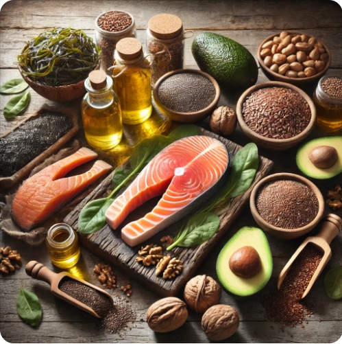 오메가3 식품을 표현한 이미지