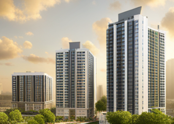 아파트 3개 동 전면 이미지