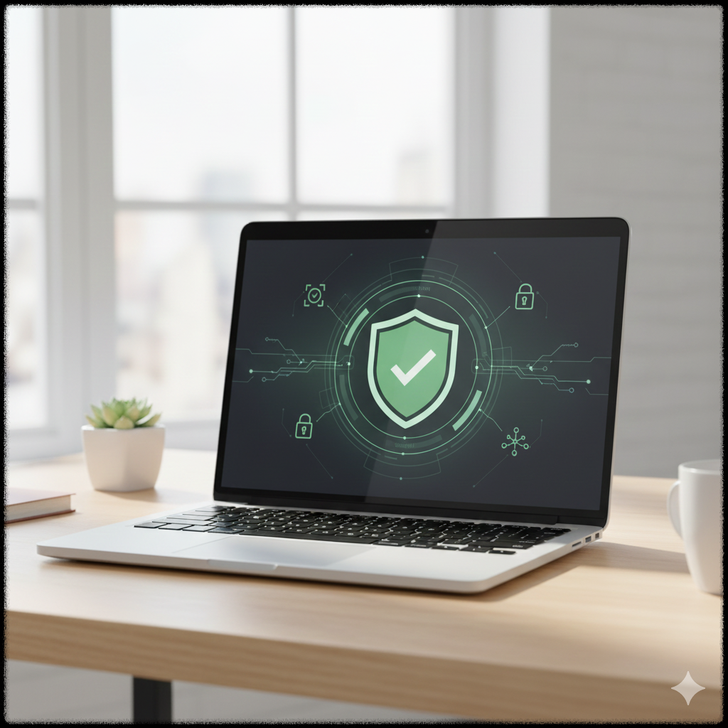 개인정보 점검 후 보안 설정이 완료된 안전한 계정의 모습