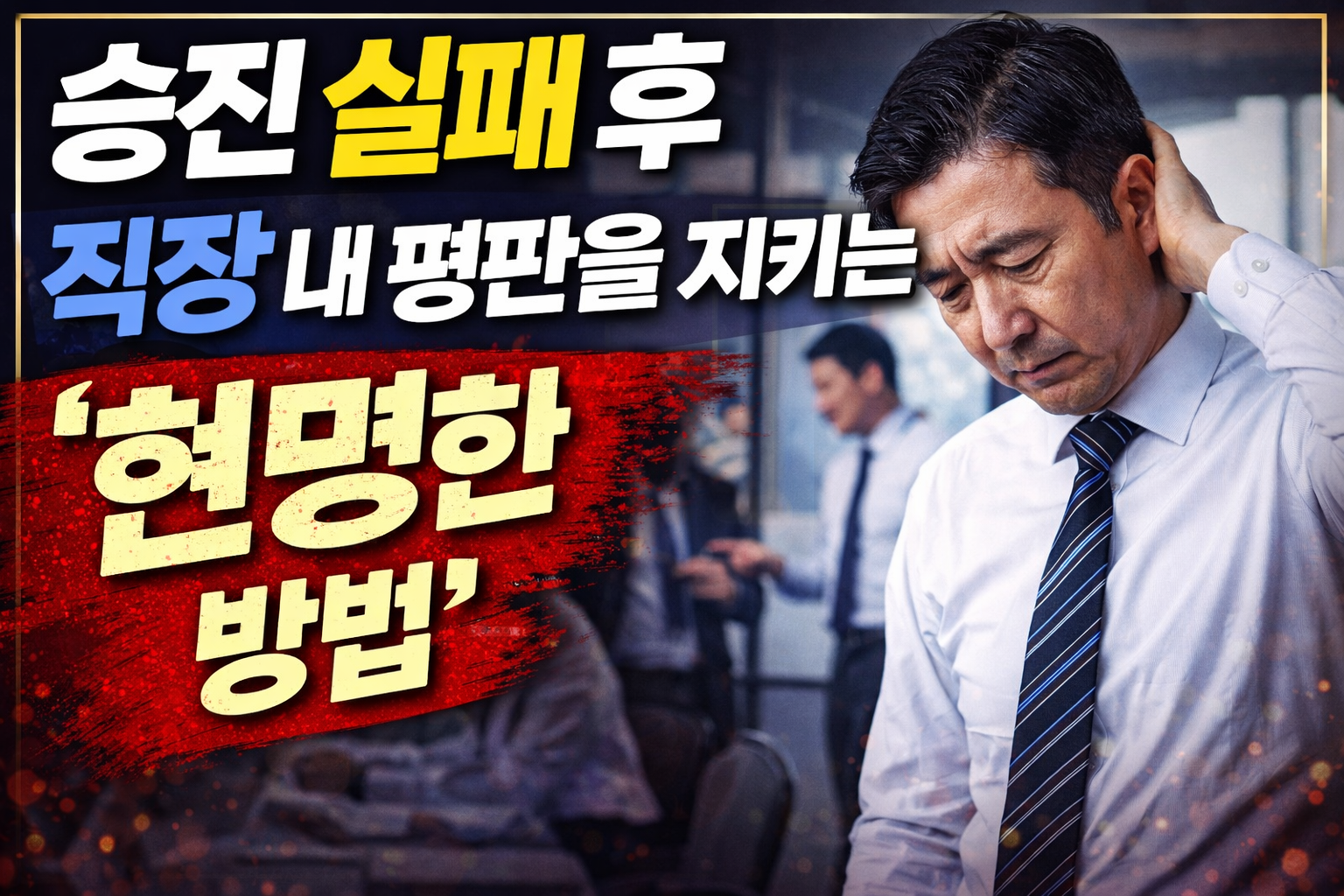 승진 실패 후 직장 내 평판을 지키는 현명한 방법