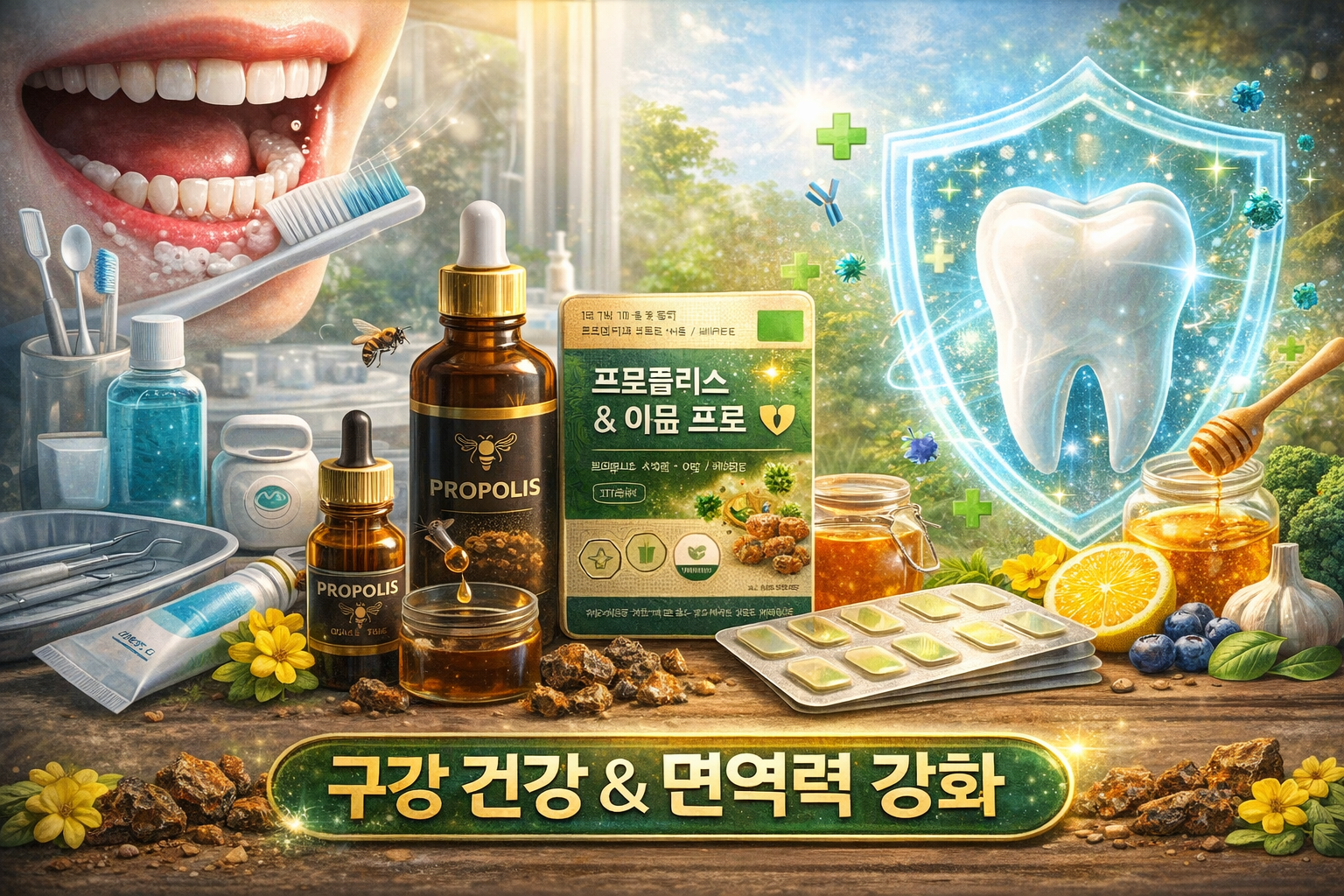 구강건강과 면역 (프로폴리스, 치주염, 구강관리)