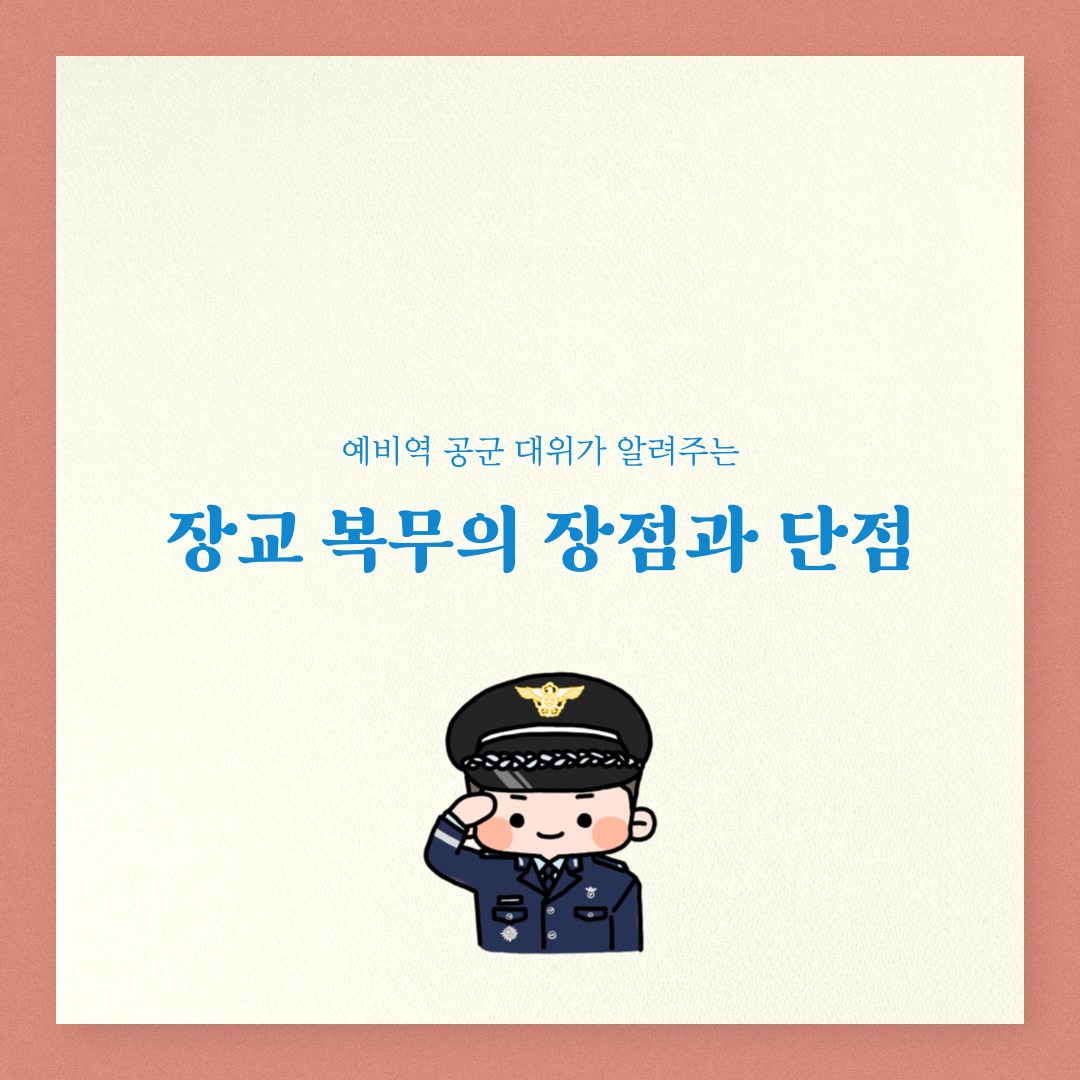 공군 장교 복무의 장점과 단점