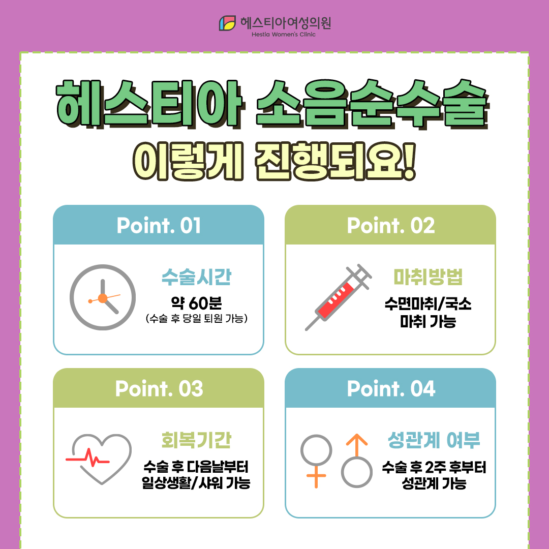 헤스티아 소음순수술 이렇게 진행돼요