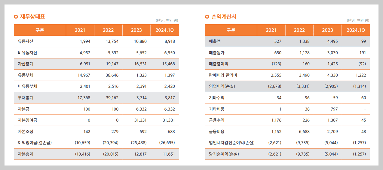 아이빔테크놀로지 재무정보
