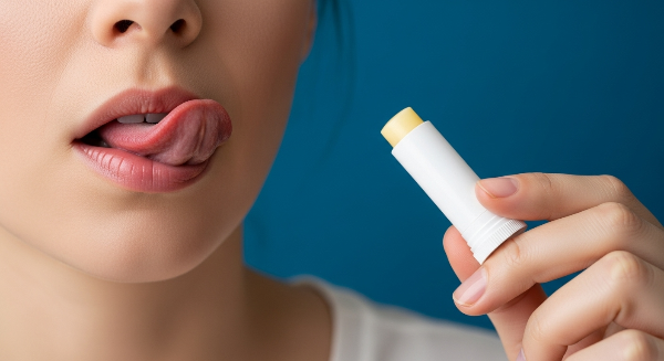 입술에 침 바르지 않기