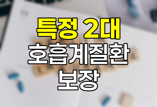 메리츠 숨 편한 호흡기질환보험 특정 2대 호흡계질환 보장 핵심