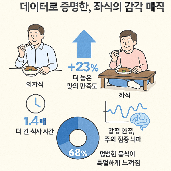 실제 연구 사례와 데이터 분석 : 숫자가 증명한, 좌식의 감각 매직