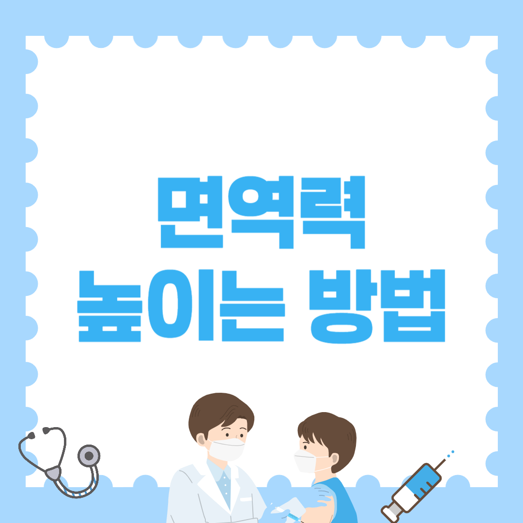 면역력 높이는 방법 – 매일 실천 가능한 루틴 총정리